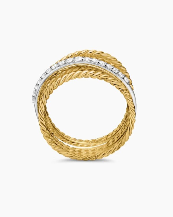 Crossover Ring 18K Yellow Gold with Diamonds - 6