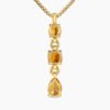 Marbella Y Pendant 18K Yellow Gold with Citrine and Madeira Citrine, 57.8mm