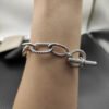 David Yurman  DY Madison Pav&eacute; Toggle Chain Bracelet in Sterling Silver