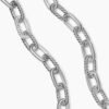DY Madison&reg; Chain Necklace Sterling Silver with Diamonds, 11mm