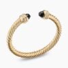 Classic Cablespira&reg; Bracelet 18K Yellow Gold with Black Onyx and Diamonds, 7mm