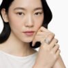 Petite Albion&reg; Ring Sterling Silver with White Topaz and Diamonds - 6