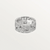 MAILLON PANTH&Egrave;RE RING, 3 HALF DIAMOND-PAVED ROWS