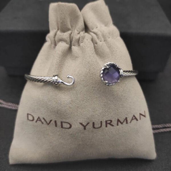 Petite Chatelaine&reg; Bracelet Sterling Silver with Amethyst, 3mm - 17 CM