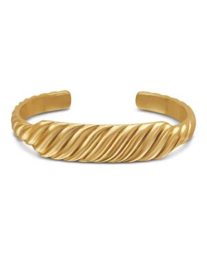 1317D230-A427-E796-BCCA-B4DEF6C320D9.jpg Sculpted Cable Contour Bracelet Sterling Gold, 12.9mm