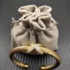 X Classic Cable Station Bracelet in Sterling gold with Diamonds??mm