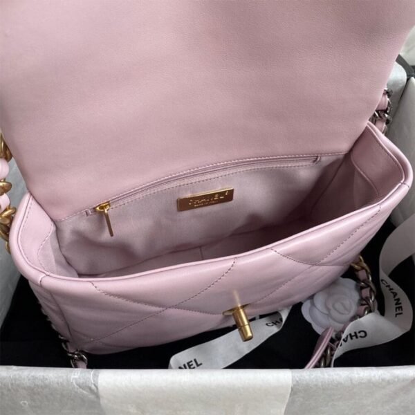 1681922B-F256-223A-CEA0-C7A0B8A309B3.jpg Chanel 19 Handbag AS1160 Pink