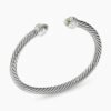 16985558-C807-5309-A2AD-0EE0784E38B3.jpg Classic Cable Bracelet Sterling Silver with Prasiolite and Diamonds, 5mm