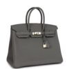 Birkin 35 Handbag Grey Togo with Gold Hardware