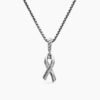 1748D581-8937-19B3-7D56-7382A18B96F0.jpg Cable Collectibles® Ribbon Necklace Sterling Silver with Pink Enamel, 24.4mm