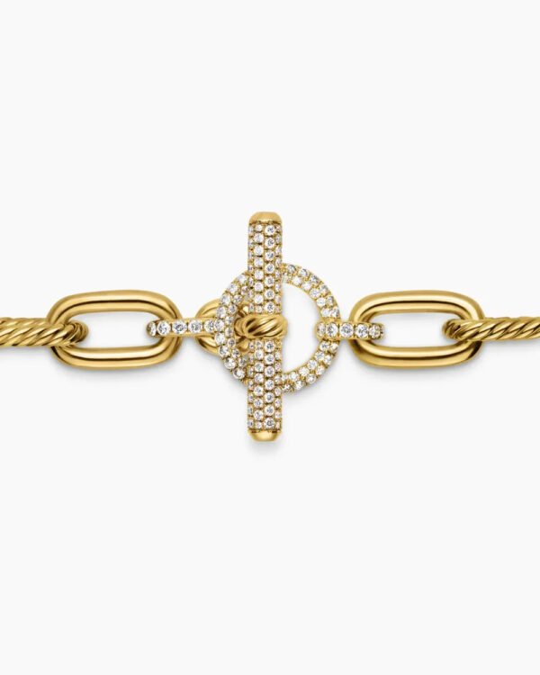 DY Madison&reg; Toggle Chain Necklace 18K Yellow Gold with Diamonds, 11mm