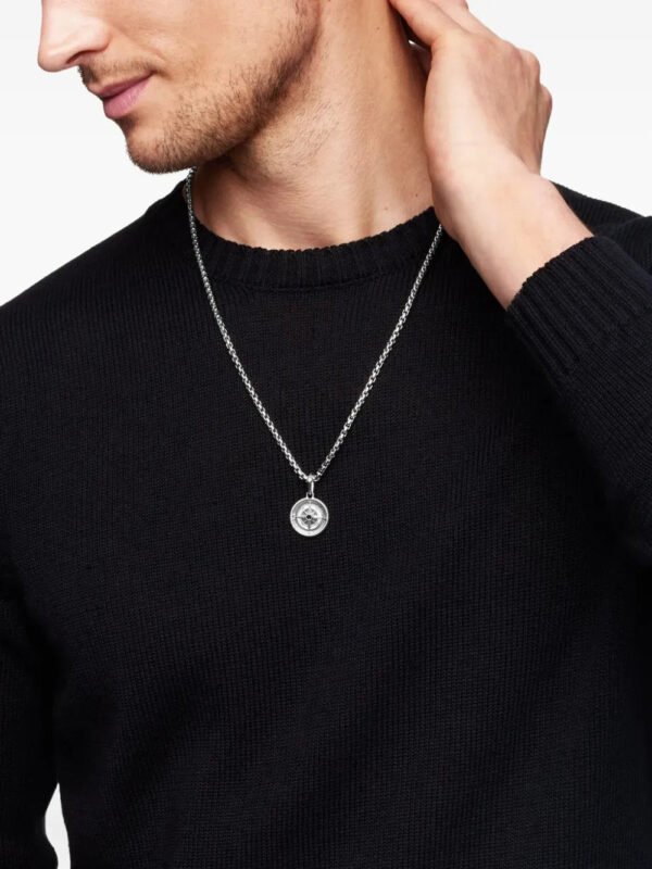 David Yurman sterling silver Maritime Compass diamond amulet