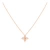 Star Blossom Pendant, Pink Gold And Diamonds