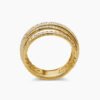 183C5A4C-1AEB-9901-1D2E-29257C36B358.jpg Pavé Crossover Ring 18K Yellow Gold with Diamonds - 6
