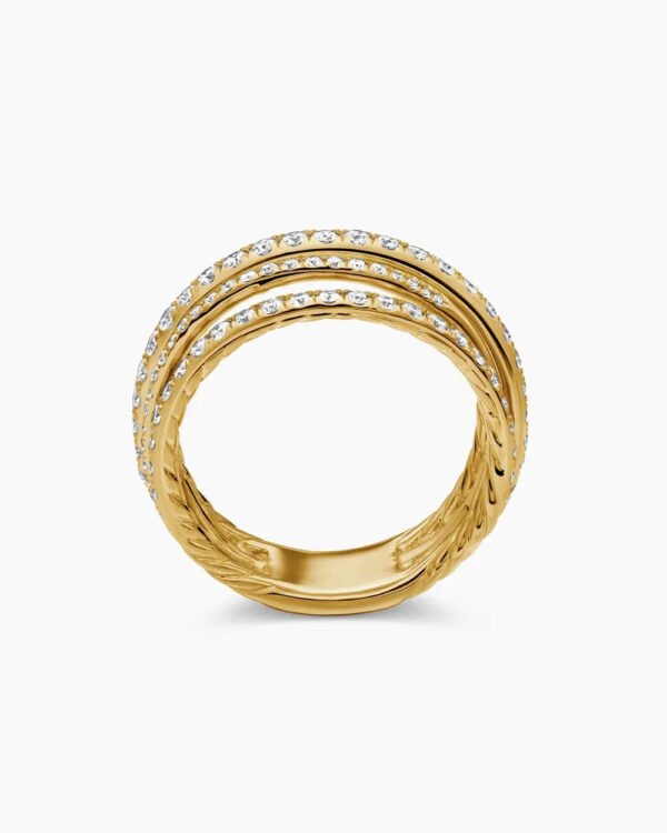 183C5A4C-1AEB-9901-1D2E-29257C36B358.jpg Pavé Crossover Ring 18K Yellow Gold with Diamonds - 6