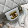 Chanel Mini Flap Bag With CC Ball On Strap White For Women, Women&rsquo;s Handbags, Shoulder And Crossbody Bags 6.7in/17cm AS1786