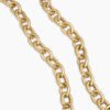 Oval Link Chain Necklace 18K Yellow Gold, 16mm