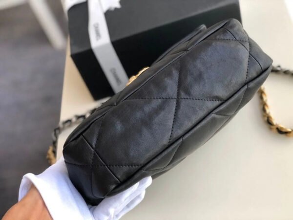 Chanel 19 HandBag Black For Women 10.1in/26cm AS1160