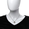 Double C Heart Chain Pendant Necklace Gold