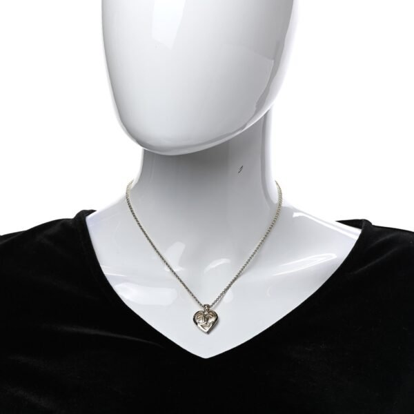 Double C Heart Chain Pendant Necklace Gold