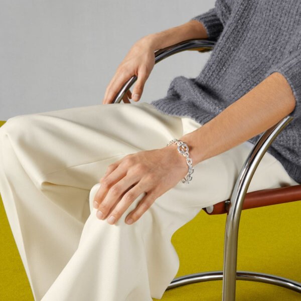 INTERLOCKING CHAIN BRACELET - 17 cm