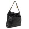 Shiny Calfskin Quilted Small Chanel 22 Black