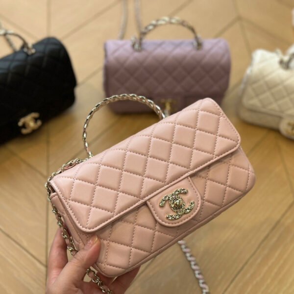 1C0D51B1-C07F-EB44-2F04-56F795FD9F78.jpg Mini Flap Bag with Top Handle - Black