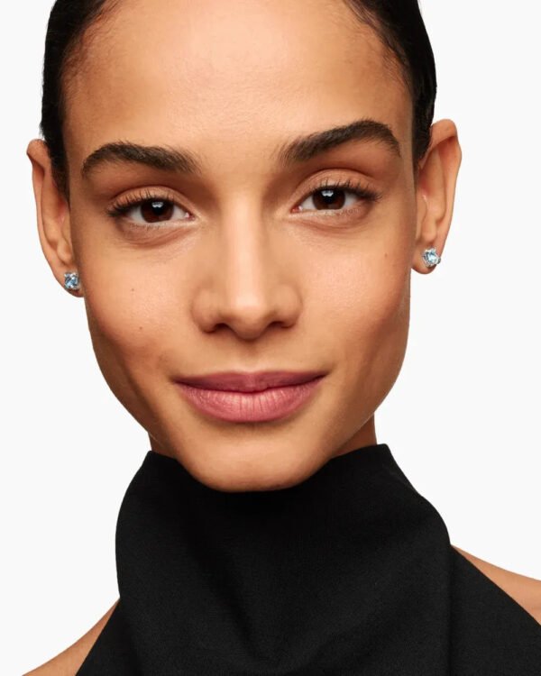 1C4A0123-F79B-4A73-D3A8-2FC3AAD8CCAC.jpg Petite Chatelaine® Stud Earrings Sterling Silver with Blue Topaz and Diamonds