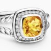 Petite Albion&reg; Ring Sterling Silver with Citrine and Diamonds - 6