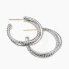 1CE86117-644C-4C11-36CC-975B86F9789C_c4e4324e-faa9-459b-906a-1cb22d163b68.jpg Crossover Hoop Earrings Sterling Silver with Diamonds, 26.5mm