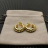 Sculpted Cable Shrimp Earrings 18K Yellow Gold , 20.5mm