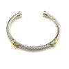 1DAE8B00-59CC-3AB7-6199-A52525CBB081.jpg X Classic Cable Station Bracelet Sterling Silver with 14K Yellow Gold, 5mm