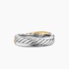 1E35C45D-2C1E-AA1F-9806-86AABD03438D.jpg Crossover Band Ring Sterling Silver with 18K Yellow Gold - 6