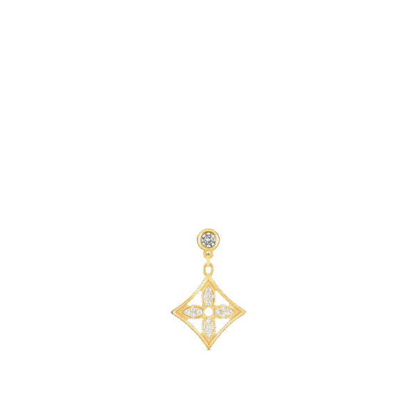 Idylle Blossom Ear Stud, Pink Gold And Diamond - Per Unit