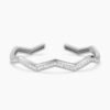 Zig Zag Stax??Cuff Bracelet Sterling Silver with Diamonds, 5mm