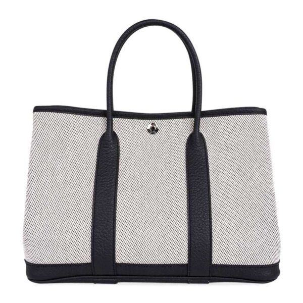 Bag Garden Party 30 Criss Cross Toile / Black Vache Country Leather