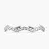 Zig Zag Stax??Cuff Bracelet Sterling Silver with Diamonds, 5mm