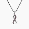 1FFDF4DD-B30E-30EF-B005-89450A0A3A15.jpg Cable Collectibles® Ribbon Necklace Sterling Silver with Pink Sapphires, 24.4mm