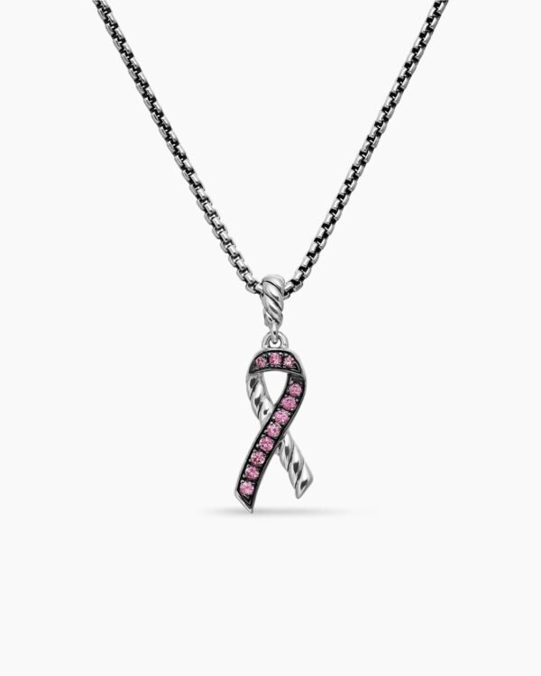 1FFDF4DD-B30E-30EF-B005-89450A0A3A15.jpg Cable Collectibles® Ribbon Necklace Sterling Silver with Pink Sapphires, 24.4mm