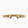 Cable Bracelet 18K Yellow Gold with Diamonds, 5mm