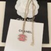 Pink Double C Necklace