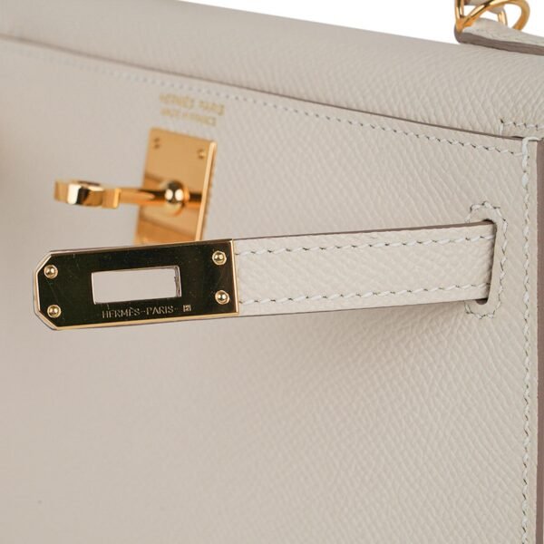 Kelly 28 Sellier Bag Craie Epsom Leather Gold Hardware