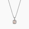 20E7A1B7-FA76-3243-6D03-8DCDE63A4365.jpg Petite Albion® Pendant Necklace Sterling Silver with Morganite and Diamonds, 7mm