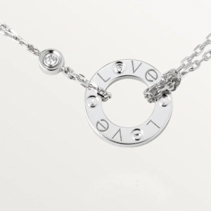 LOVE NECKLACE, 2 DIAMONDS