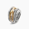 20F119B4-5A4D-B366-1F16-48A4813C6C5C.jpg Crossover Ring Sterling Silver with 14K Yellow Gold, 17mm