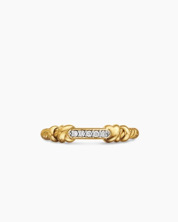 Petite Helena Wrap Band Ring 18K Yellow Gold with Diamonds - 6