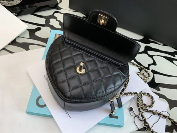 21ABA0AC-0A26-416D-470F-22C3E12B574C.jpg Chanel Mini Heart Bag Black For Women 7in/18cm AS3191 B07958 94305