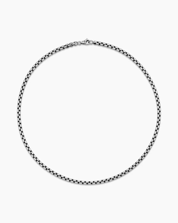 Box Chain Necklace Sterling Silver, 5mm - 55CM
