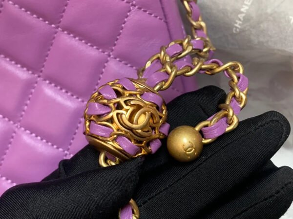 Chanel Hobo Handbag Purple Bag For Women 16cm/6in