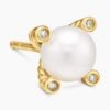 22C643F6-4DC2-1908-77CA-709F3B8D5D7F.jpg Pearl Stud Earrings 18K Yellow Gold with Pearls and Diamonds, 7.4mm